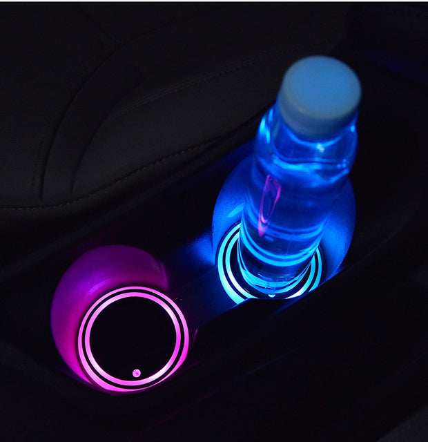 Colorful Cup Holder LED Light-up  For Car Automatically